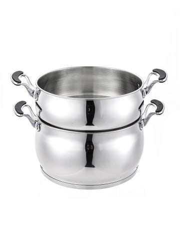 Laguiole 3-delige set: roestvrijstalen pan met deksel - Ø 28 cm