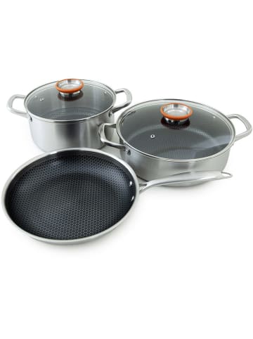 Laguiole 5-delige kookgereiset "Blackcube'' zilverkleurig