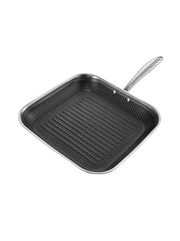 Laguiole Patelnia grillowa "Black Steel" w kolorze srebrnym - 32 x 32 cm