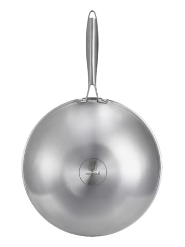 Laguiole Wok "Black Steel" zilverkleurig - Ø 32 cm