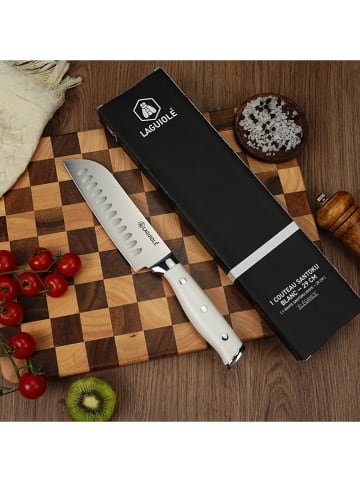 Laguiole Santokumesser "Élégance" in Weiß - (H)26 cm