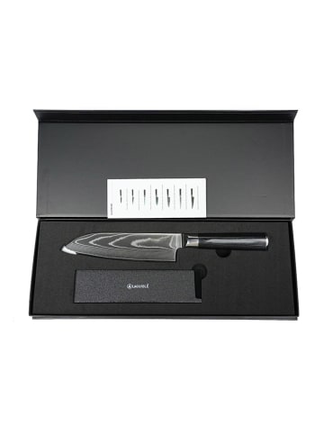 Laguiole Nóż Santoku "Core" w kolorze czarnym - wys. 26 cm
