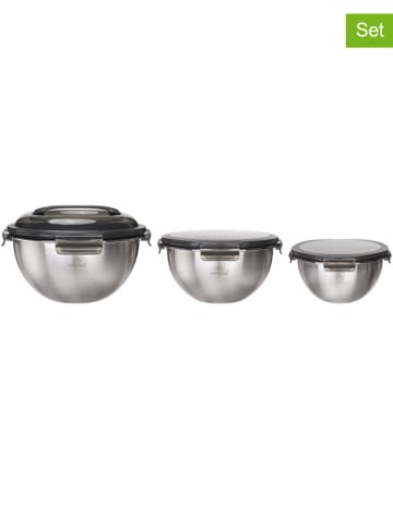 Laguiole 3er-Set: Schüsseln in Silber/ Schwarz