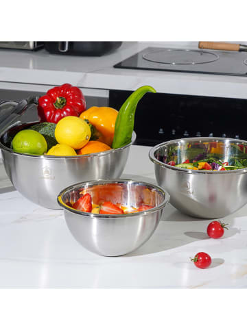 Laguiole 3er-Set: Schüsseln in Silber/ Schwarz