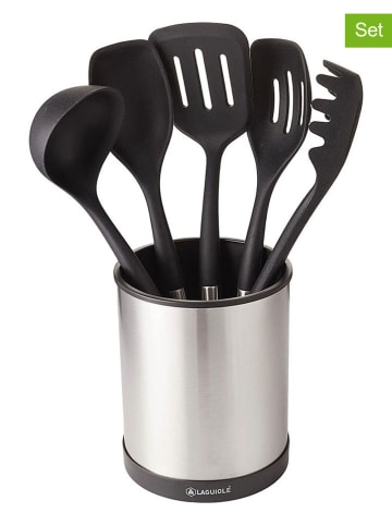 Laguiole 6-delige keukenhulpjesset "Harmonie" zwart/zilverkleurig