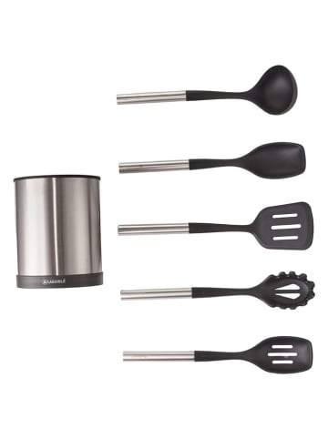 Laguiole 6-delige keukenhulpjesset "Harmonie" zwart/zilverkleurig