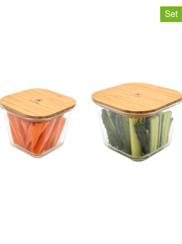 Laguiole Pojemniki (2 szt.) w kolorze jasnobrązowym