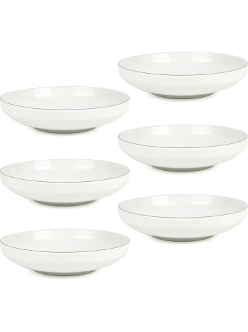 Laguiole Talerze głębokie (6 szt.) "Sélène" w kolorze białym - Ø 20,8 cm