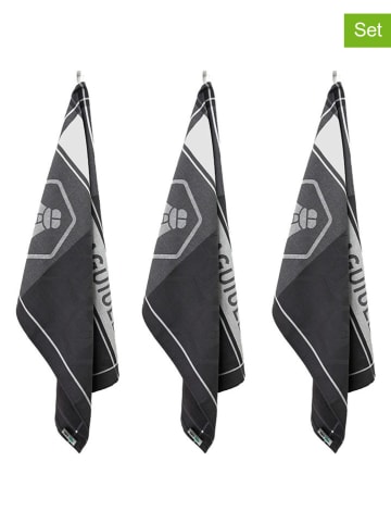 Laguiole 3er-Set: Geschirrtücher "Collection Miel" in Grau - (L)70 x (B)50 cm
