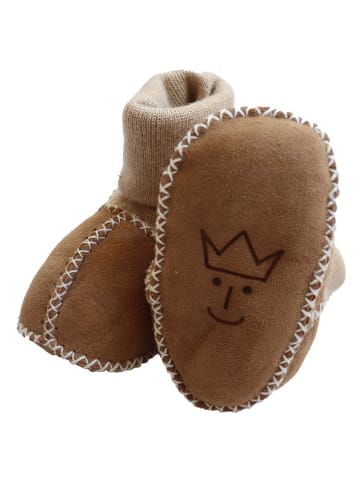 Kaiser Naturfellprodukte 2tlg. Set: Lammfell-Fäsutlinge und Boots in Hellbraun
