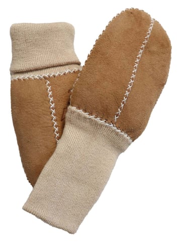 Kaiser Naturfellprodukte Wełniane rękawiczki w kolorze jasnobrązowym