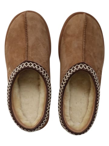 Kaiser Naturfellprodukte Slippers met lamsvacht "Narvik" lichtbruin