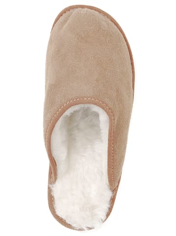 Kaiser Naturfellprodukte H&L Wełniane kapcie w kolorze jasnobrązowym