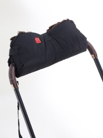 Kaiser Naturfellprodukte Handwarmer met lamsvacht "Double" donkerblauw - (L)22x (B)45 cm