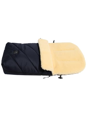 Kaiser Naturfellprodukte Lammfell-Fußsack "Polar" in Dunkelblau - (L)85 x (B)43 cm