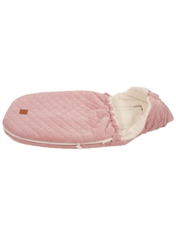 Kaiser Naturfellprodukte Voetenzak voor babyzitje "Velvet Hoody" lichtroze - (L)80 x (B)39 cm