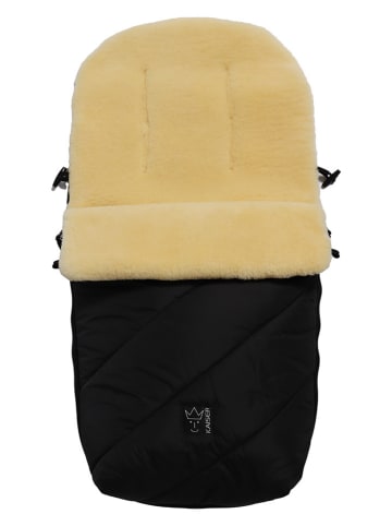 Kaiser Naturfellprodukte Lammfell-Fußsack "Polar" in Schwarz - (L)85 x (B)43 cm