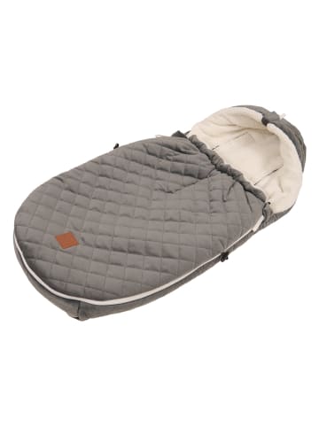 Kaiser Naturfellprodukte Voetenzak voor babyzitje "Velvet Hoody" grijs - (L)80 x (B)39 cm