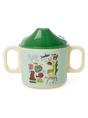 Rice Trinklernbecher "Wildlife" in Mint/ Grün - (H)9,5 x Ø 7,5 cm