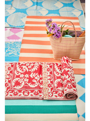 Rice Läufer in Koralle/ Creme - (L)150 x (B)90 cm