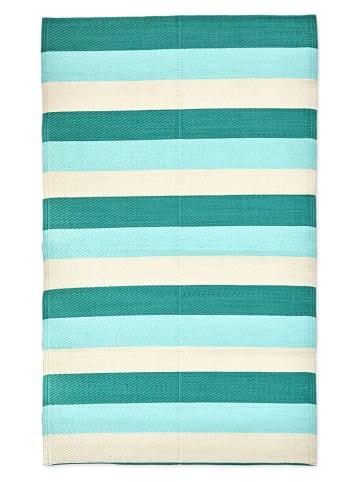 Rice Loper crème/mintgroen/groen - (L)150 x (B)90 cm