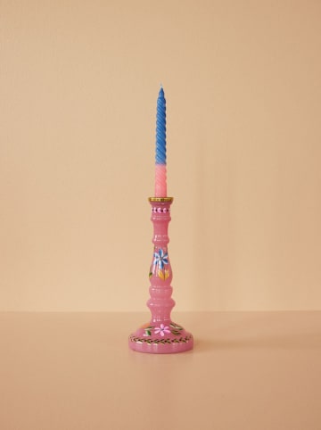 Rice Kaarshouder beige/geel/blauw - (H)20 x Ø 9 cm