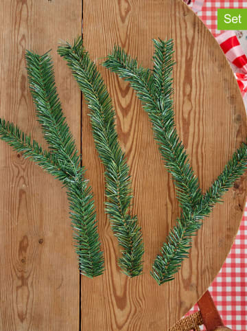 Rice 6-delige set: kerstboomtakken groen - (H)52 cm