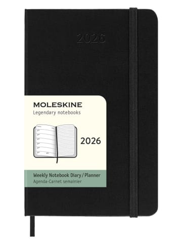 Moleskine Wochenplaner "2026" in Schwarz - (B)9 x (H)14 cm