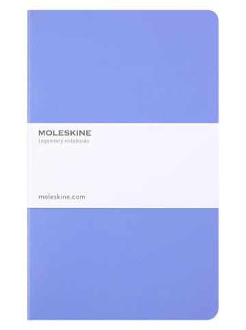 Moleskine 3er-Set: Linierte Notizbücher in Blau - (B)13 x (H)21 cm