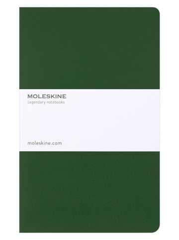 Moleskine 3er-Set: Linierte Notizbücher in Grün - (B)13 x (H)21 cm