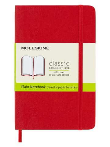 Moleskine Blanko Notizbuch in Rot - (B)9 x (H)14 cm