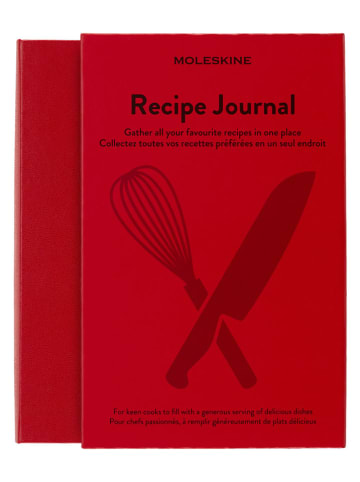 Moleskine Notizbuch "Recipe" in Rot - (L)21 x (B)13 cm