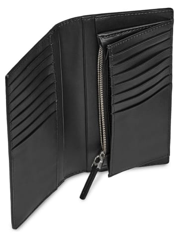 Moleskine Leder-Geldbörse in Schwarz - (B)10 x (H)19 x (T)1 cm