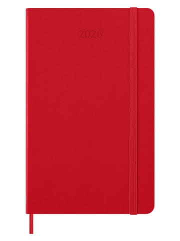 Moleskine Planer tygodniowy "2026" w kolorze czerwonym - 13 x 21 cm