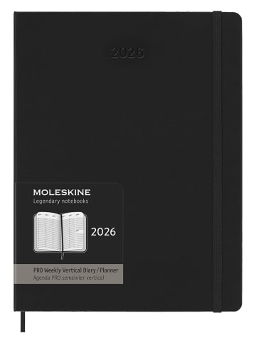 Moleskine Planer tygodniowy "2026" w kolorze czarnym - 19 x 25 cm