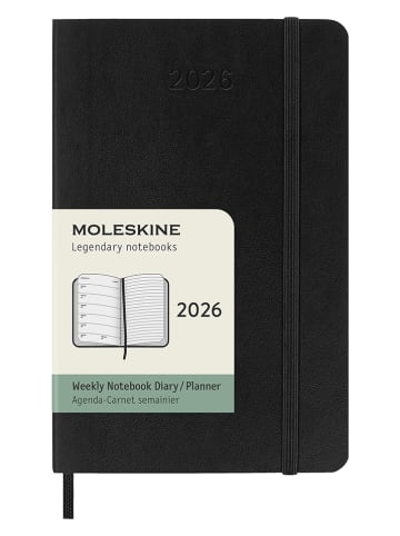 Moleskine Wochenplaner "2026" in Schwarz - (B)9 x (H)14 cm