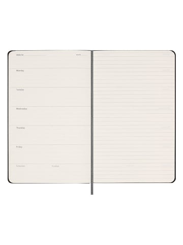 Moleskine Planer tygodniowy w kolorze czarnym - 13 x 21 cm