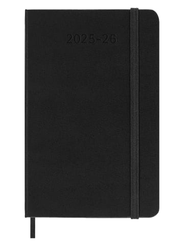 Moleskine Planer tygodniowy "2025/2026" w kolorze czarnym - 9 x 14 cm