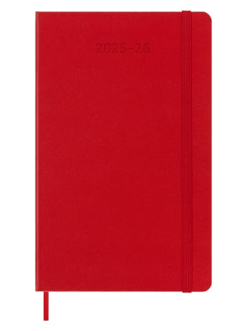 Moleskine Planer tygodniowy "2025/2026" w kolorze czerwonym - 13 x 21 cm