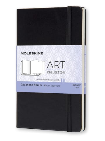 Moleskine Blanco schetsboek ''Art Japanese Album'' zwart - (B)9 x (H)14 cm