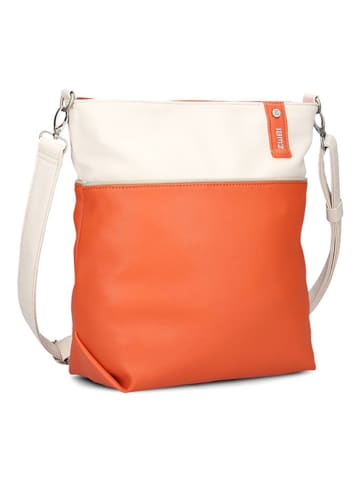 Zwei Umhängetasche in Orange/ Creme - (B)33 x (H)32 x (T)13 cm