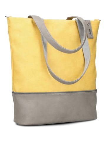 Zwei Schultertasche "J145" in Grau/ Gelb - (B)37 x (H)36 x (T)15 cm