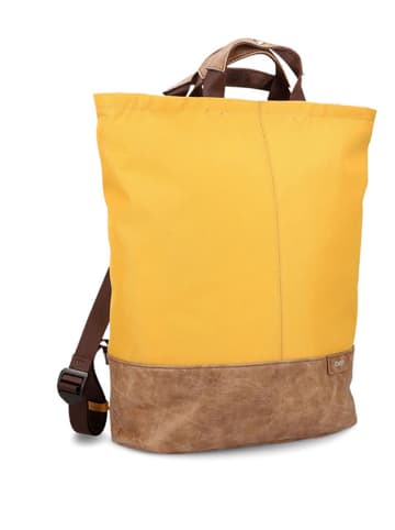 Zwei Schultertasche ''Olli OR140'' in Gelb/ Hellbraun - (B)36 x (H)38 x (T)14 cm