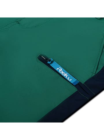 Peek U Spodnie trekkingowe Zipp-Off "Terra" w kolorze granatowo-zielonym