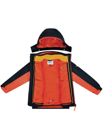 Peek U 3in1-Funktionsjacke "Ridge" in Dunkelblau/ Orange