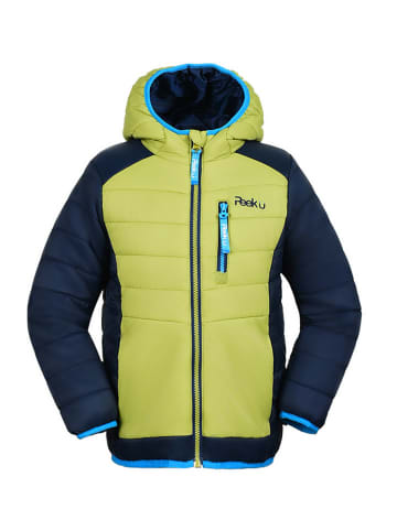 Peek U Całoroczna kurtka pikowana "Caspian" w kolorze żółto-granatowym