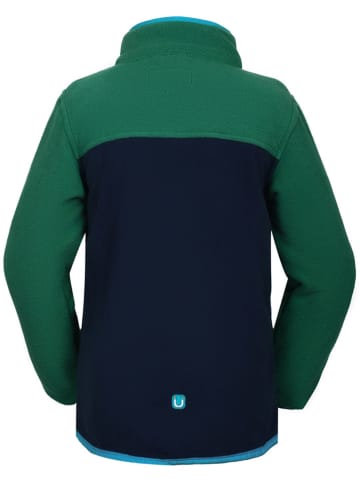 Peek U Fleece vest "Wave" groen/donkerblauw
