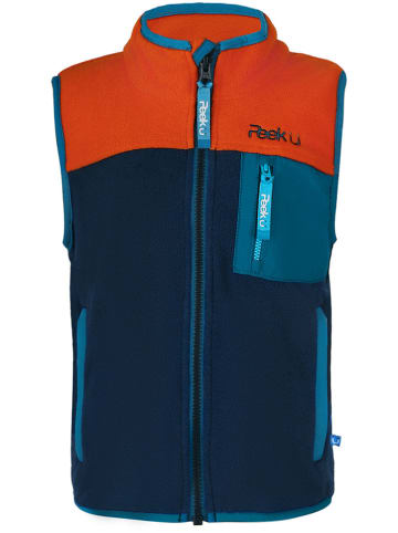 Peek U Fleece bodywarmer "Magner" oranje/donkerblauw