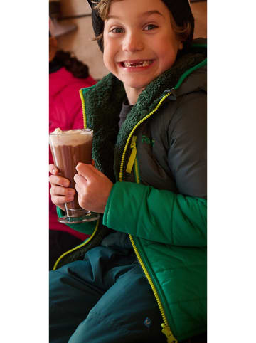 Peek U Dwustronna kurtka pikowana "Wolf" w kolorze zielonym