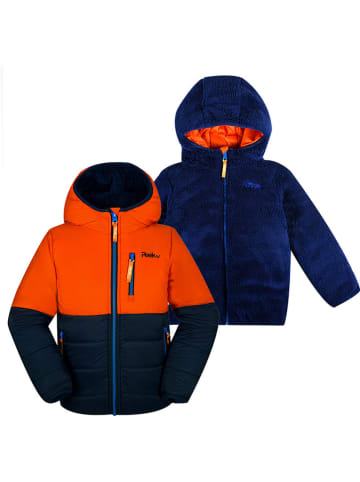 Peek U Wende-Steppjacke "Wolf" in Orange/ Dunkelblau
